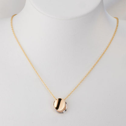 Vedhæng 375/9K guld Zirconia tofarvet Ø10 mm