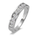 Memory ring 750/18K hvidguld Diamant 0.50 ct, 10 Sten , w-si