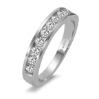 Memory ring 750/18K hvidguld Diamant 0.50 ct, 10 Sten , w-si
