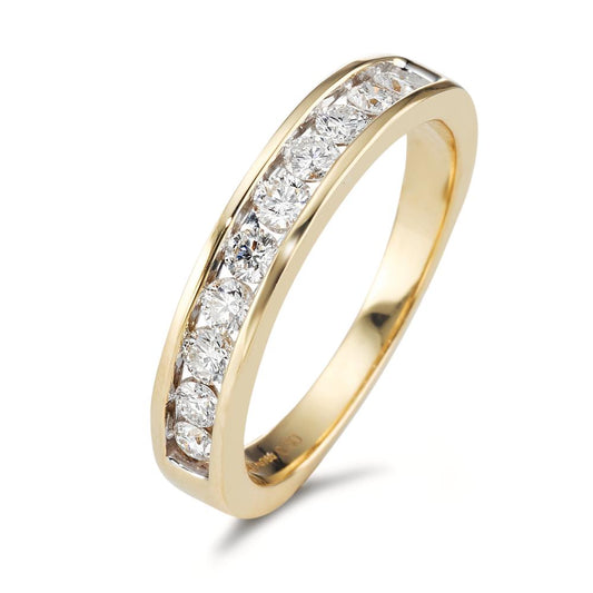 Ringe 750/18K guld Diamant 0.50 ct, 10 Sten , w-si