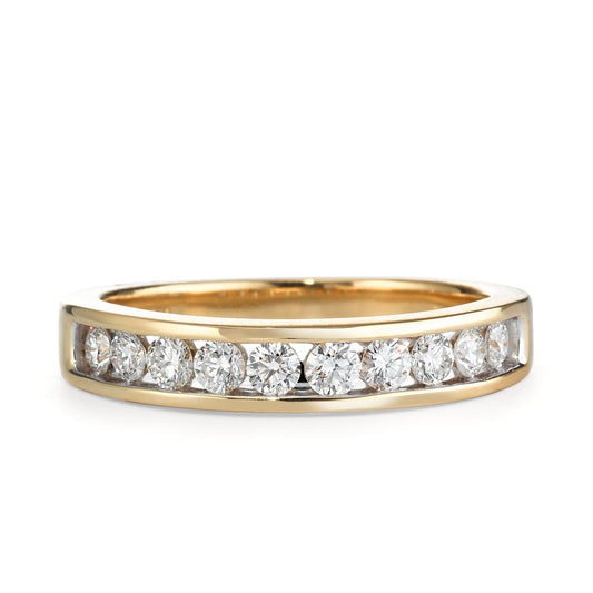 Ringe 750/18K guld Diamant 0.50 ct, 10 Sten , w-si