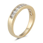 Ringe 750/18K guld Diamant 0.50 ct, 10 Sten , w-si