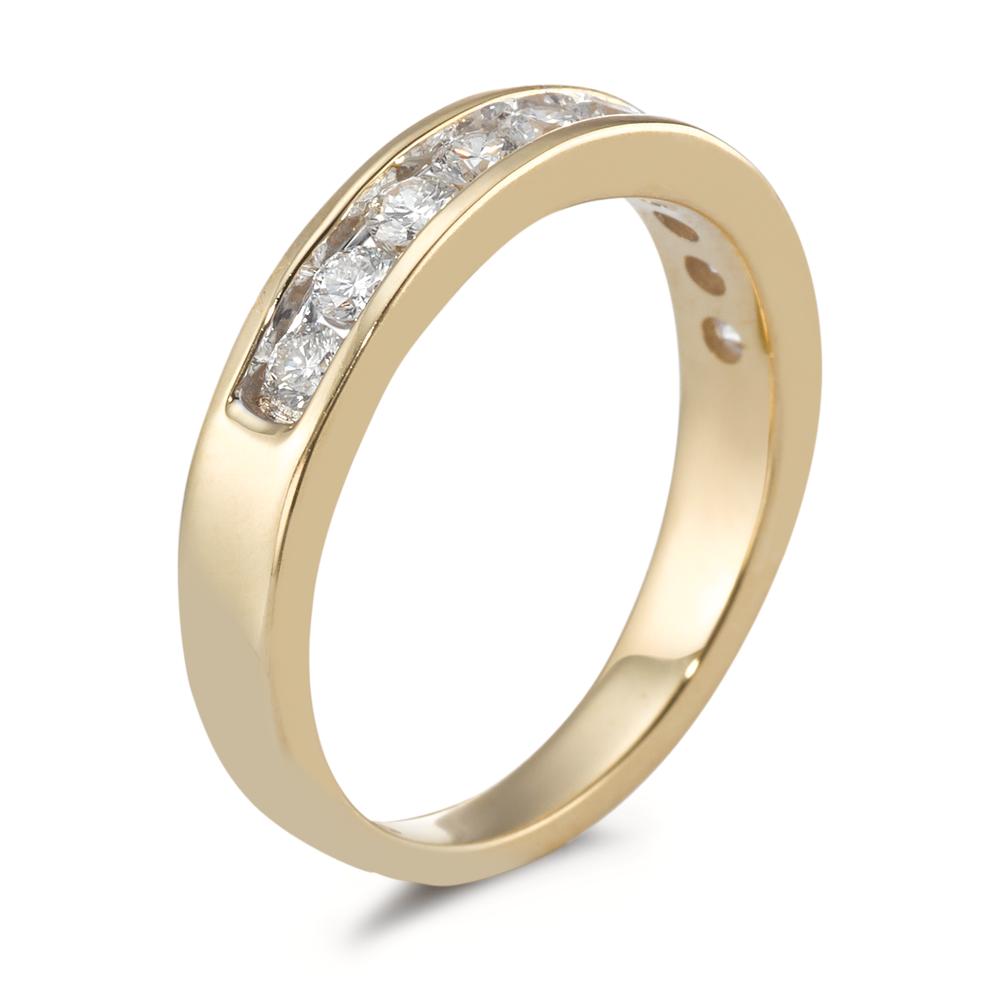 Ringe 750/18K guld Diamant 0.50 ct, 10 Sten , w-si