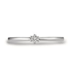 Solitaire ring 950 platin Diamant hvid , 0.07 ct, [Brillant], w-si