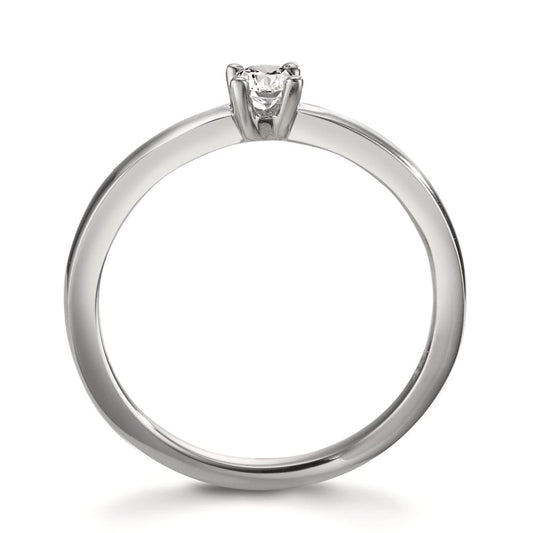 Solitaire ring 950 platin Diamant hvid , 0.15 ct, [Brillant], w-si