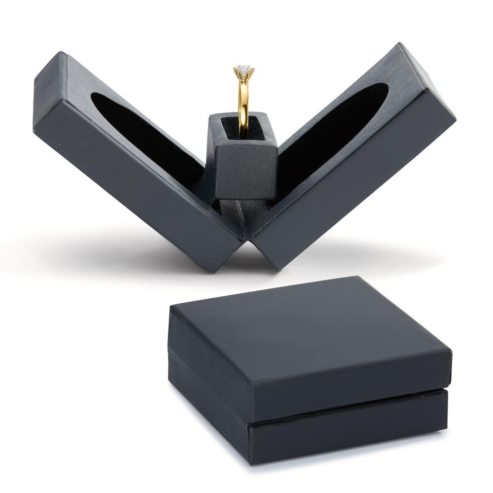 Solitaire ring 750/18K guld Diamant hvid , 0.20 ct, [Brillant], w-si