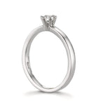 Solitaire ring 950 platin Diamant hvid , 0.20 ct, [Brillant], w-si