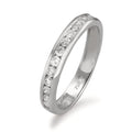 Memory ring 750/18K hvidguld Diamant 0.51 ct, 15 Sten , w-si