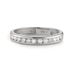 Memory ring 750/18K hvidguld Diamant 0.51 ct, 15 Sten , w-si