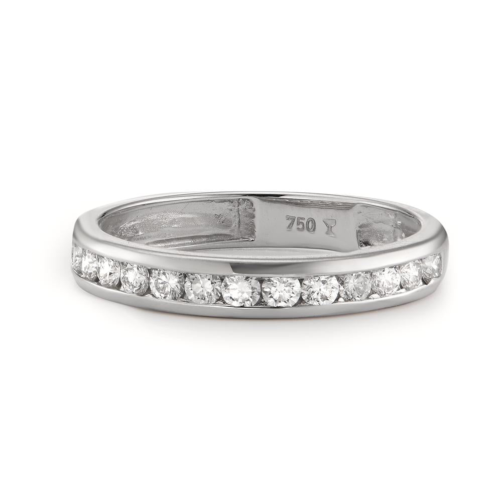 Memory ring 750/18K hvidguld Diamant 0.51 ct, 15 Sten , w-si