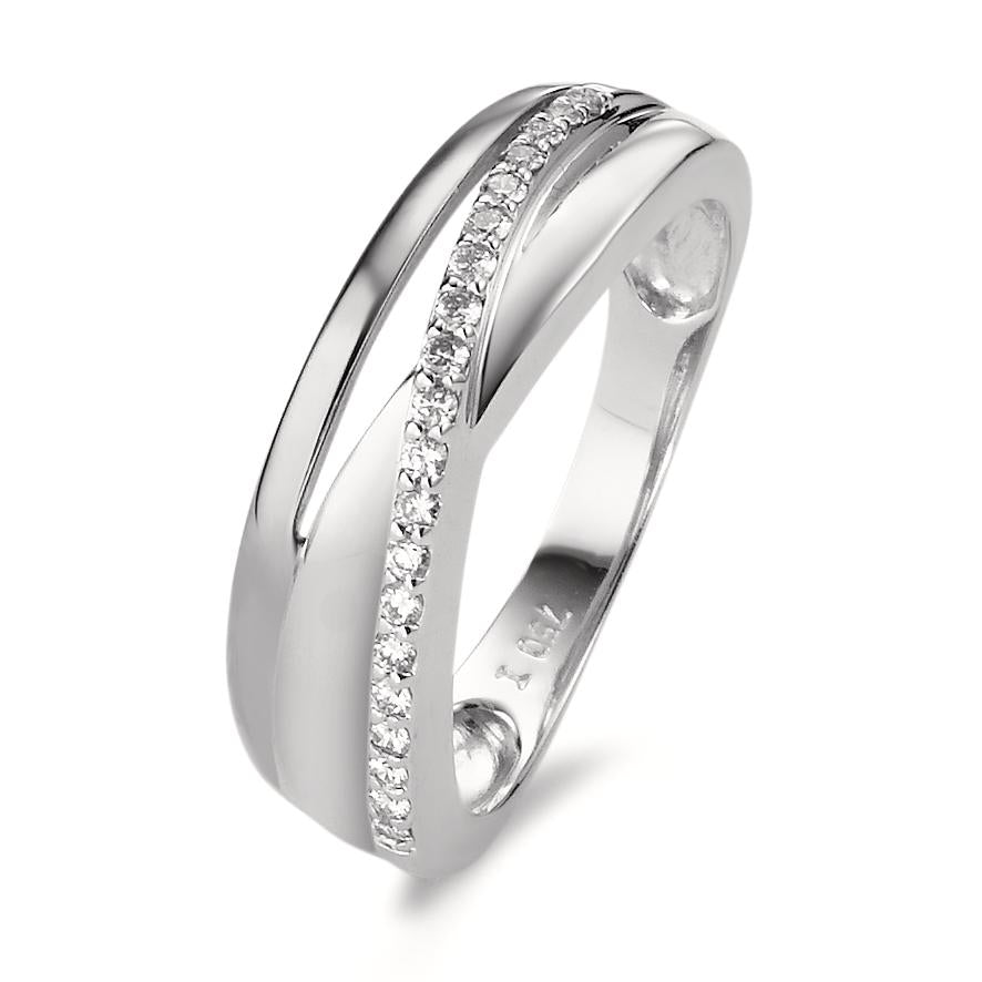 Ringe 750/18K hvidguld Diamant 0.15 ct, 20 Sten , w-si