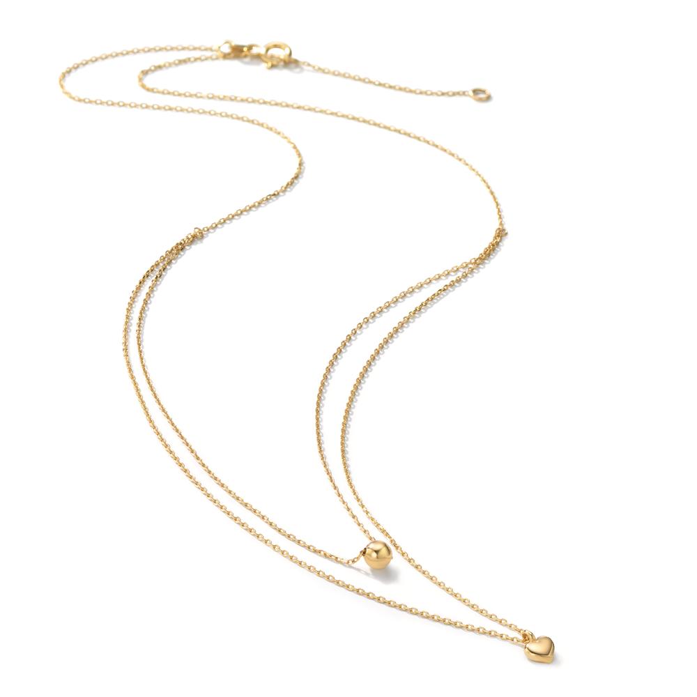 Collier 585/14K guld Hjerte 42-45 cm