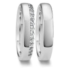 Partnerringe 750/18K hvidguld