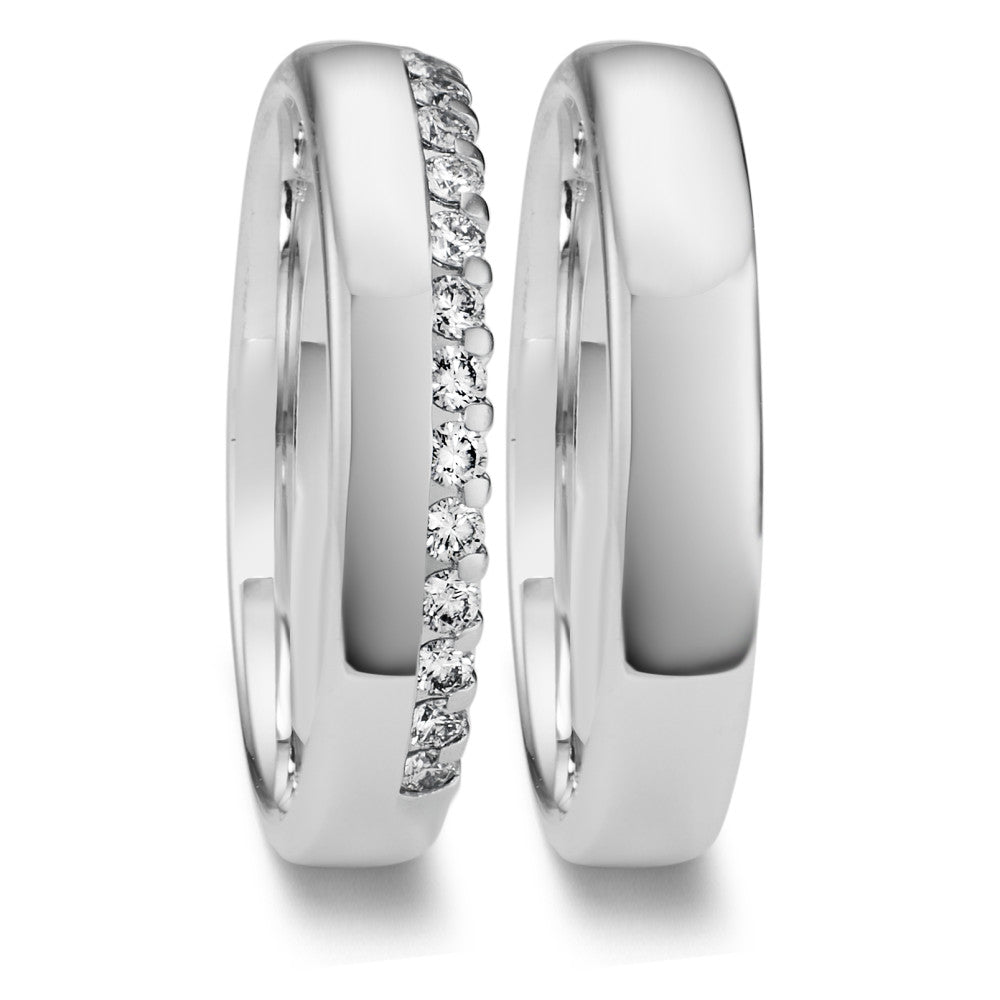 Partnerringe 750/18K hvidguld