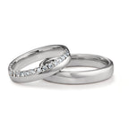 Partnerringe 750/18K hvidguld