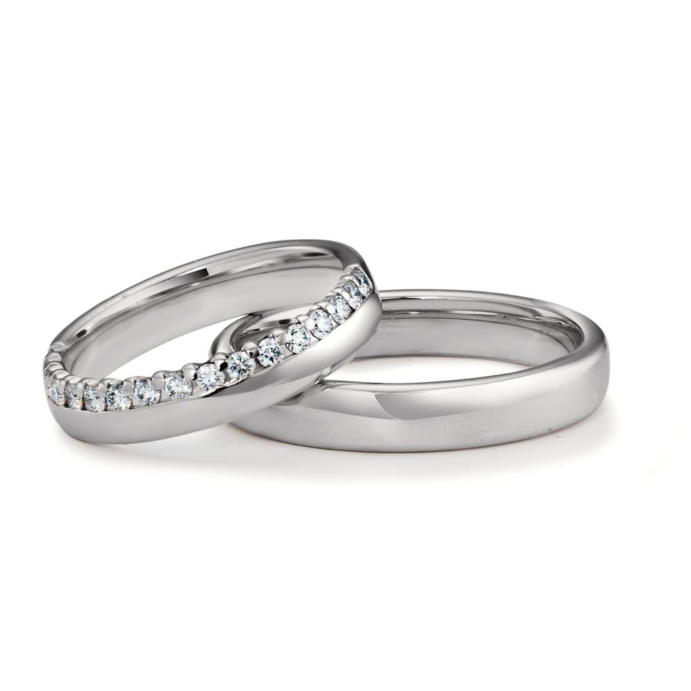 Partnerringe 750/18K hvidguld