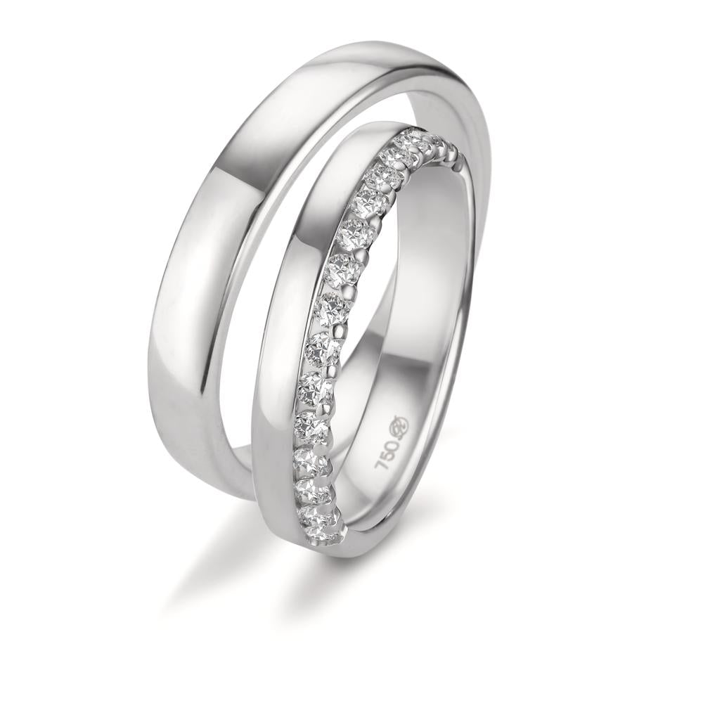 Partnerringe 750/18K hvidguld