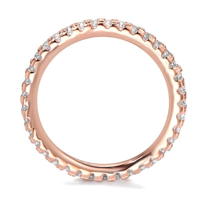 Memory ring Sølv Zirconia rose forgyldt