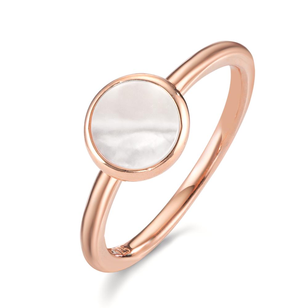 Ringe Sølv forgyldt Perlemor hvid Ø7.5 mm