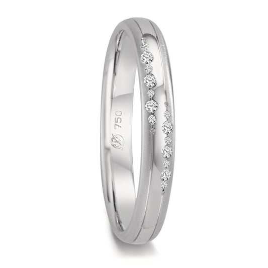 Partnerringe 750/18K hvidguld Diamant 0.064 ct, 14 Sten , w-vsi