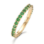 Memory ring 750/18K guld Granat grøn , 1.20 ct, 30 Sten
