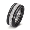 Ringe 750/18K hvidguld, Keramik Diamant 1 ct, 25 Sten , [Brillant]