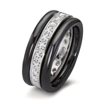 Ringe 750/18K hvidguld, Keramik Diamant 1 ct, 25 Sten , [Brillant]