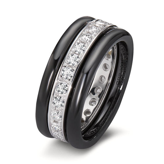 Ringe 750/18K hvidguld, Keramik Diamant 1 ct, 25 Sten , [Brillant]