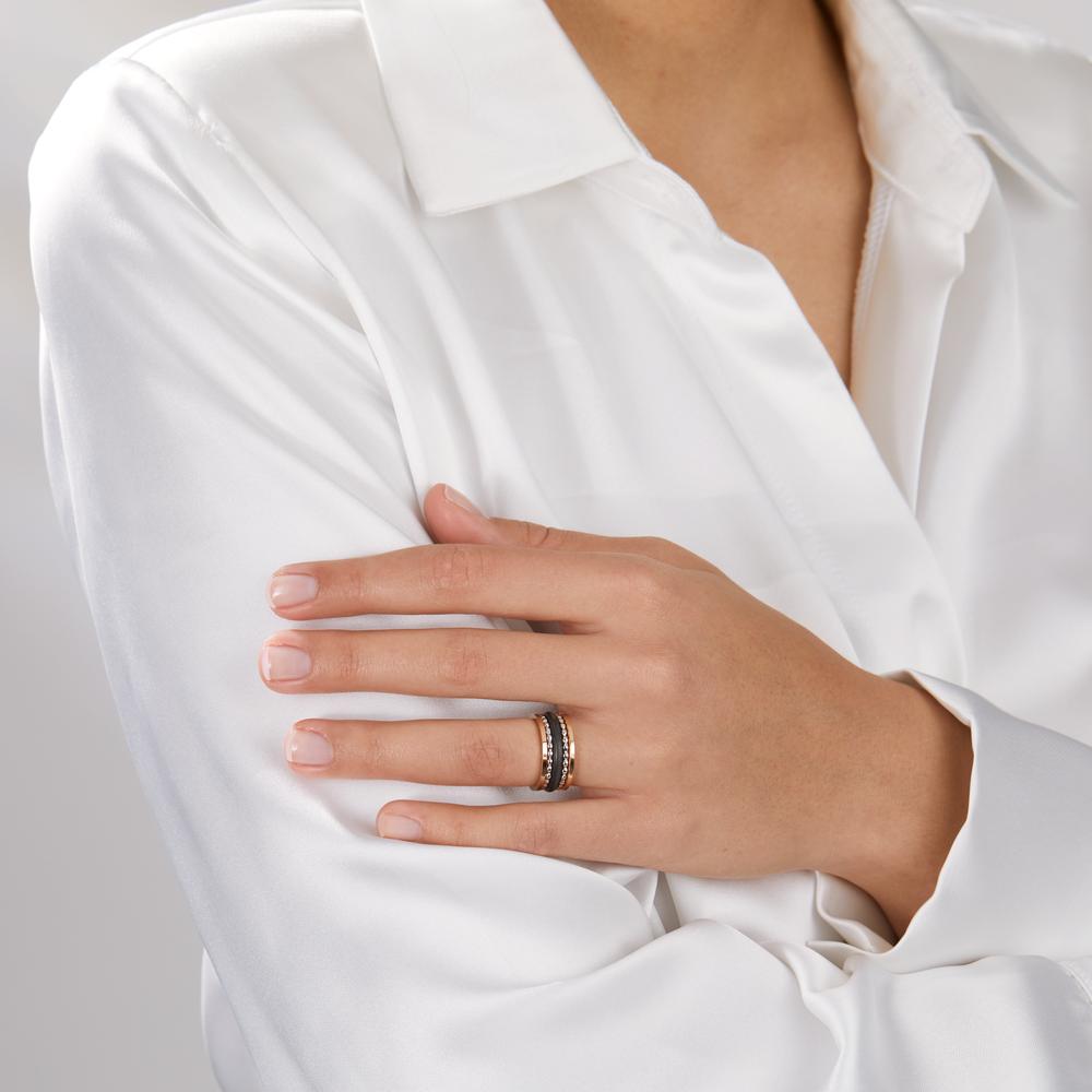 Ringe 585/14 K rødguld, 585/14 K hvidguld, Kulstof