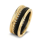 Ringe 750/18K guld, Kulstof