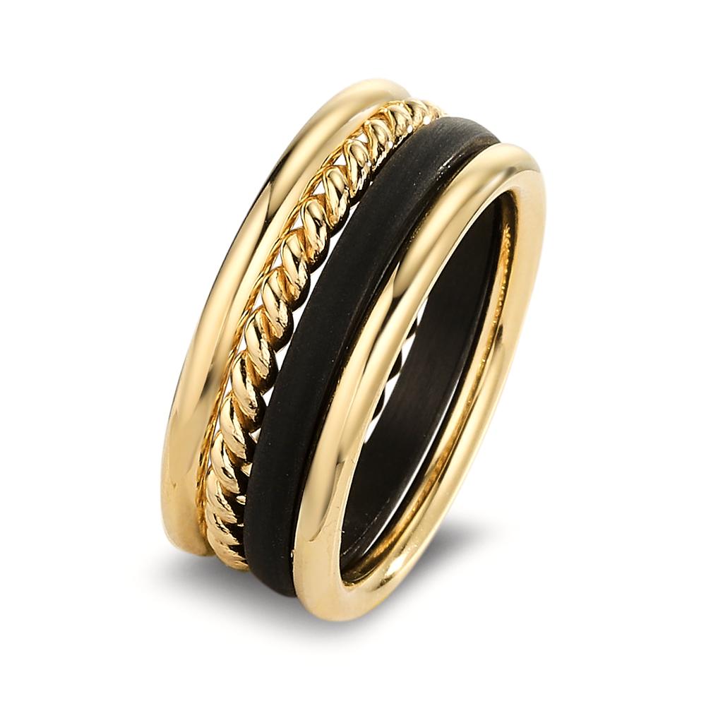 Ringe 750/18K guld, Kulstof