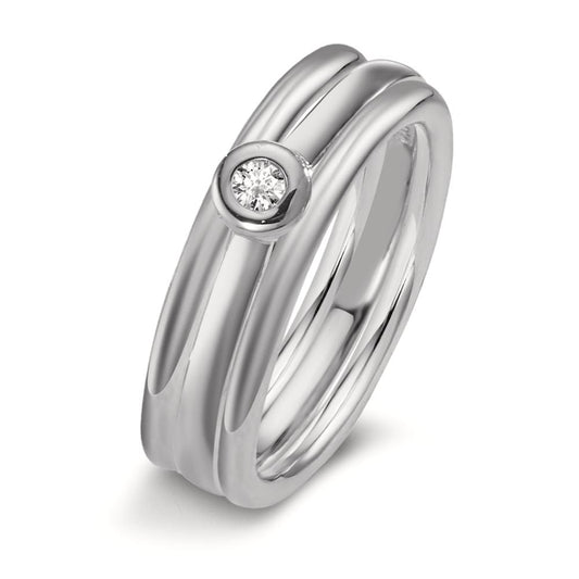 Ringe 750/18K hvidguld Diamant 0.03 ct, w-si