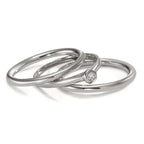 Ringe 750/18K hvidguld Diamant 0.03 ct, w-si