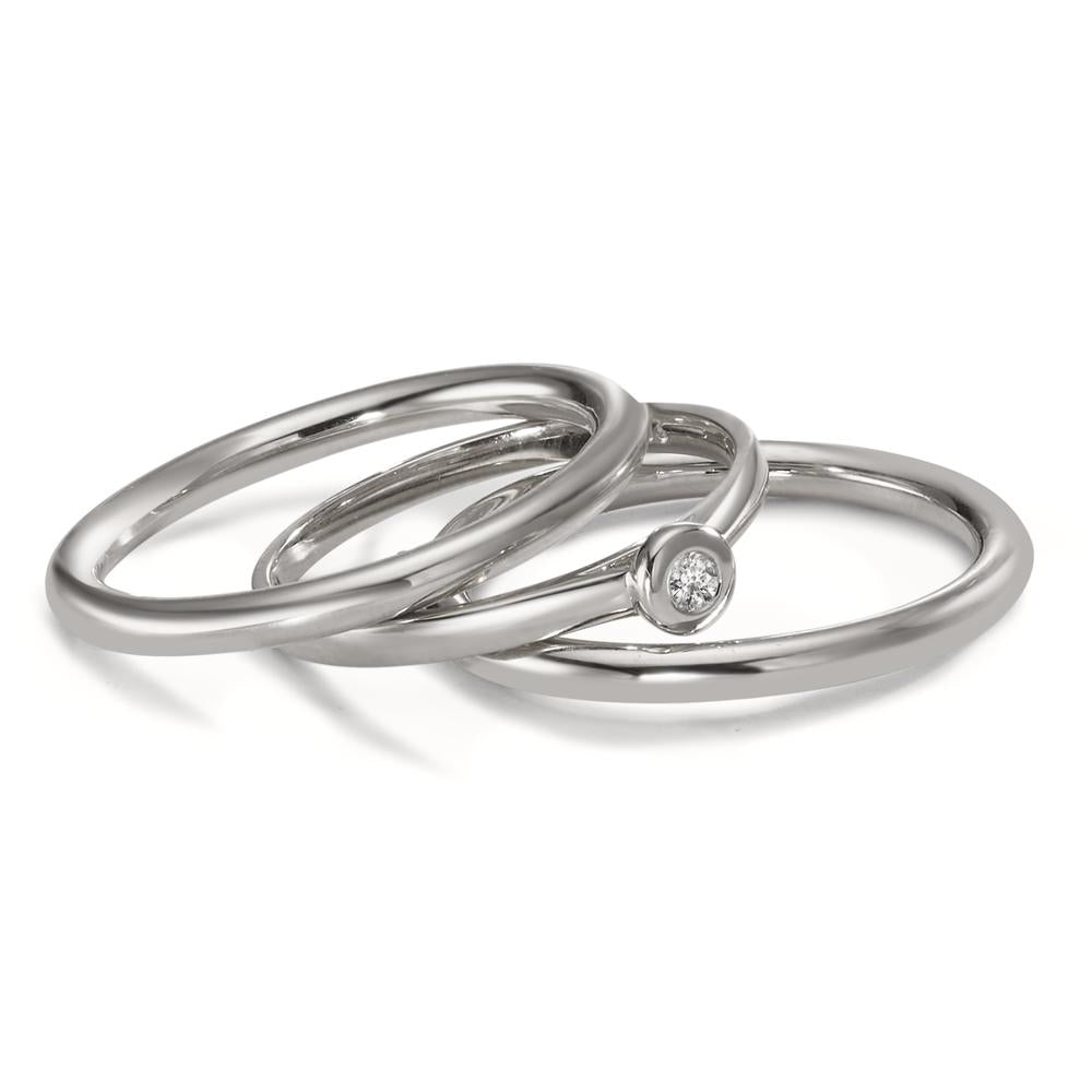 Ringe 750/18K hvidguld Diamant 0.03 ct, w-si