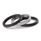 Ringe 750/18K hvidguld, Kulstof Diamant 0.50 ct, 35 Sten , w-si