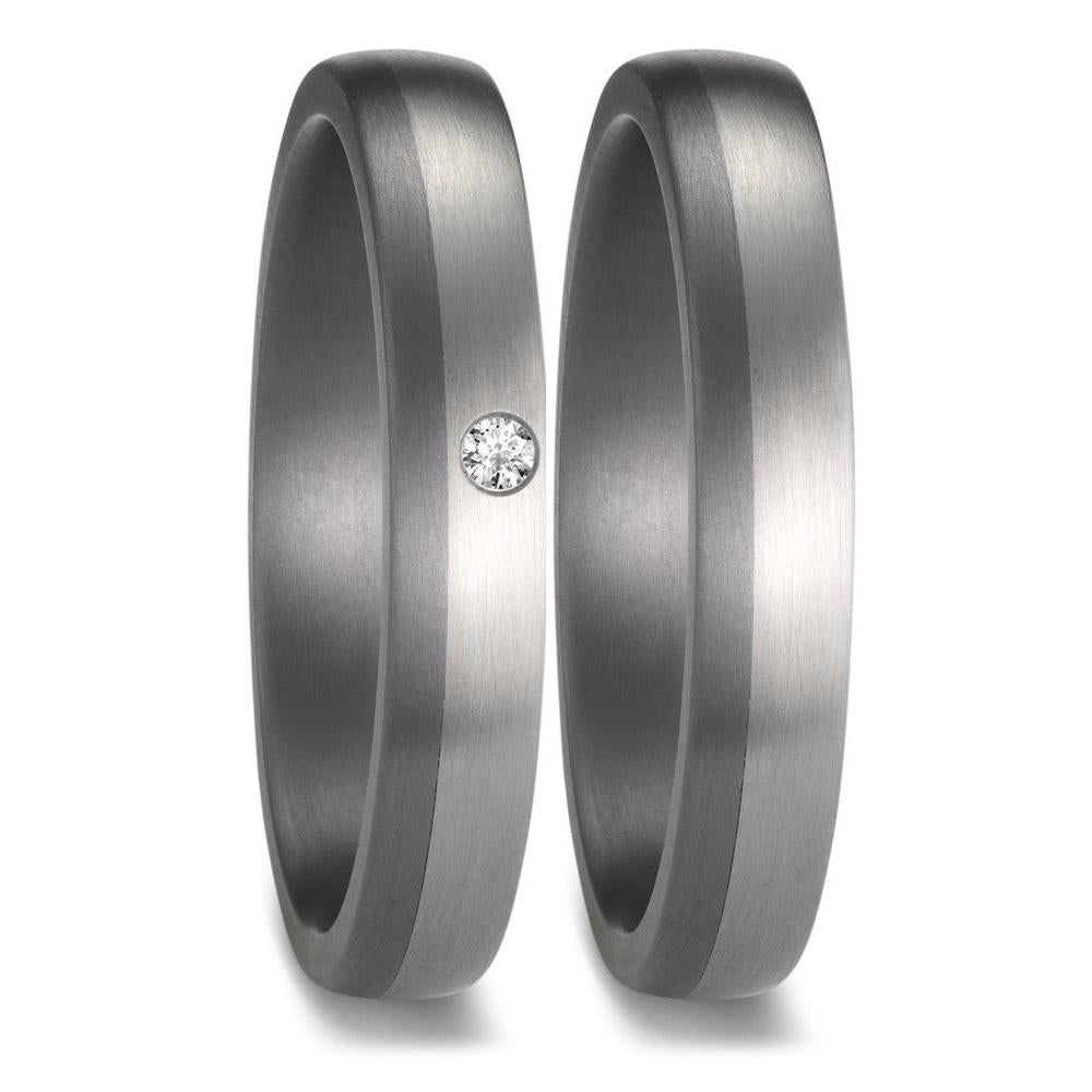 Partnerringe 999 tantal, 950 platin Diamant 0.02 ct, w-si