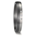 Partnerringe 999 tantal, 950 platin Diamant 0.03 ct, 3 Sten , w-si