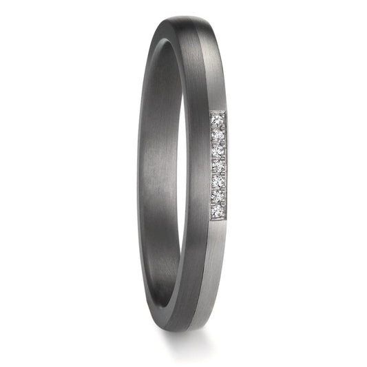 Partnerringe 999 tantal, 950 platin Diamant 0.025 ct, 7 Sten , w-si