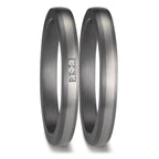 Partnerringe 999 tantal, 950 platin Diamant 0.01 ct, 3 Sten , w-si