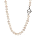 Collier 750/18K hvidguld Ferskvands kulturperle hvid, 5.5 mm 46 cm