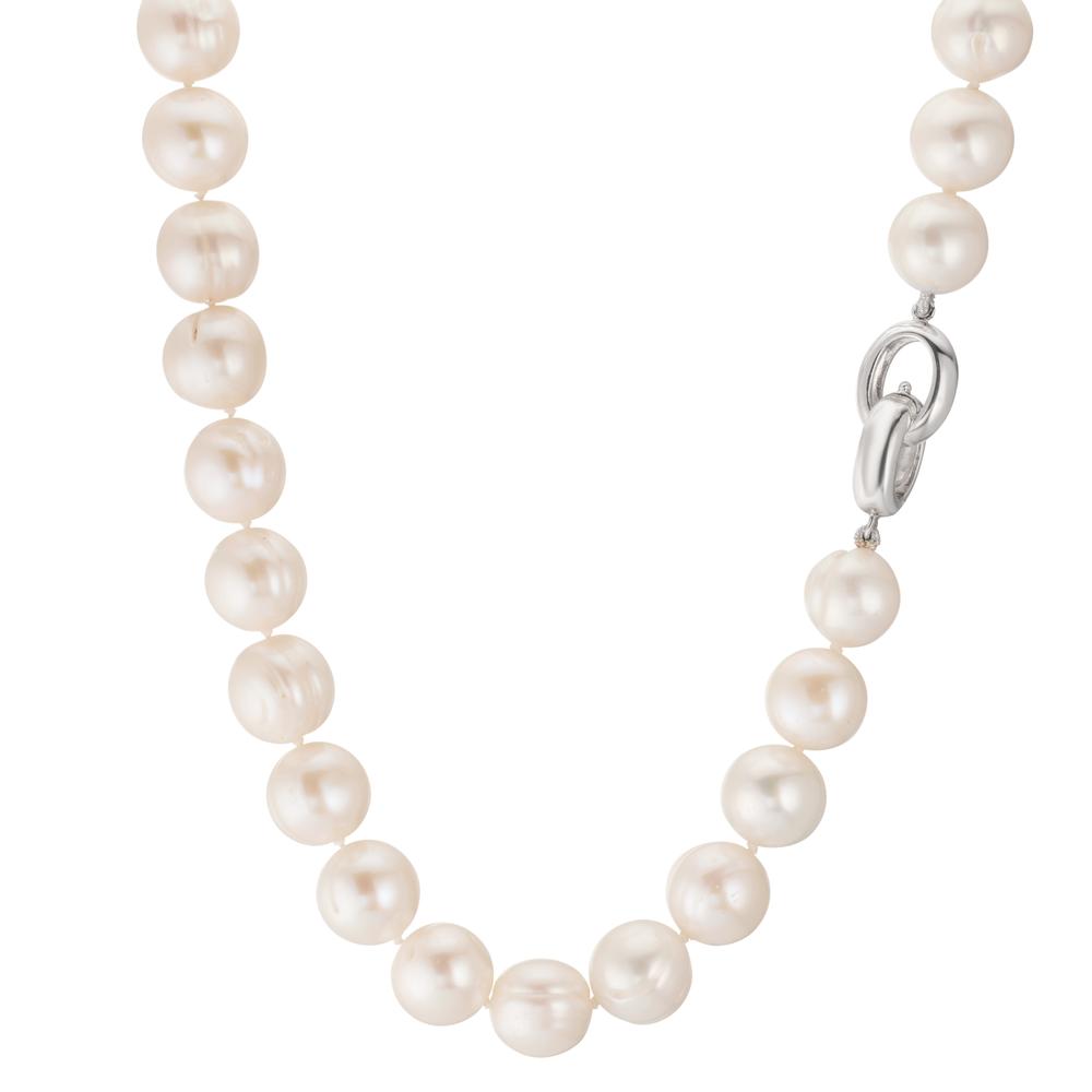 Collier Sølv Ferskvands kulturperle hvid, 12 mm 48 cm