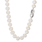 Collier Sølv Ferskvands kulturperle hvid, 12 mm 50 cm