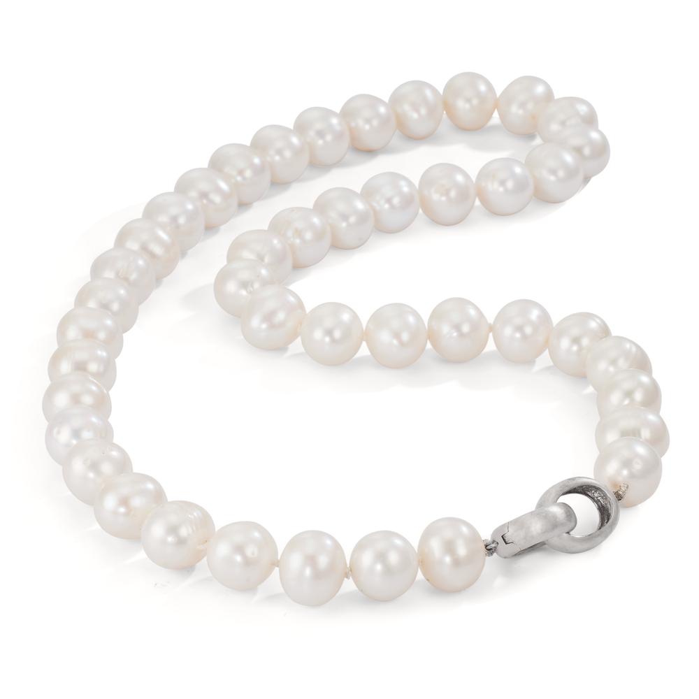 Collier Sølv Ferskvands kulturperle hvid, 12 mm 50 cm