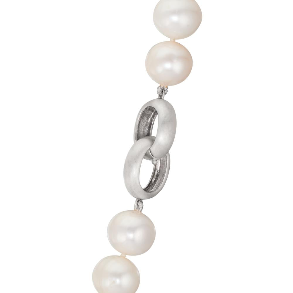 Collier Sølv Ferskvands kulturperle hvid, 12 mm 50 cm