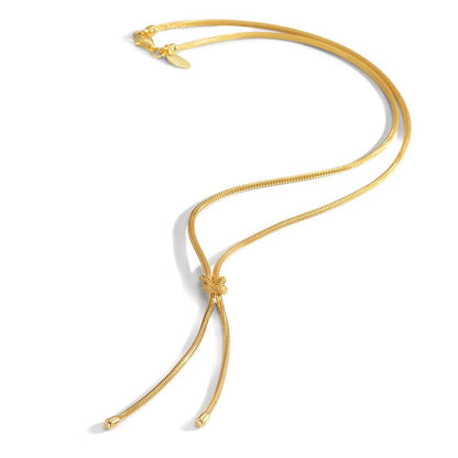 Collier Sølv gul forgyldt Node 50 cm