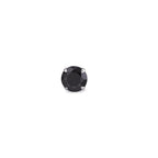 Ørestik 1 stk Sølv Zirconia sort Ø7 mm