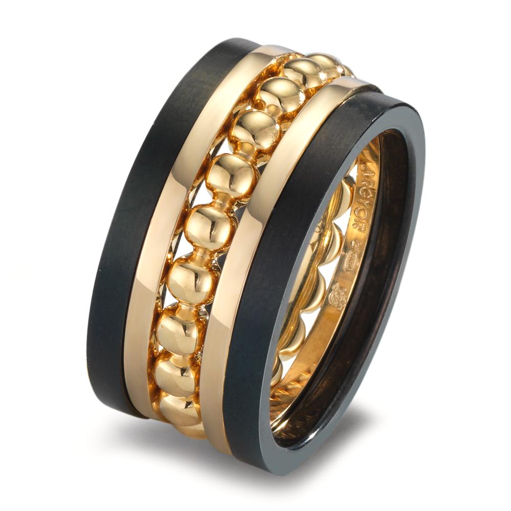 Ring sæt 750/18K guld, Titanium