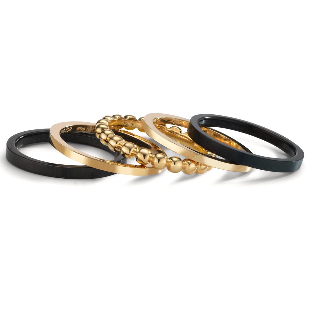 Ring sæt 750/18K guld, Titanium