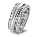 Ring sæt 750/18K hvidguld Zirconia