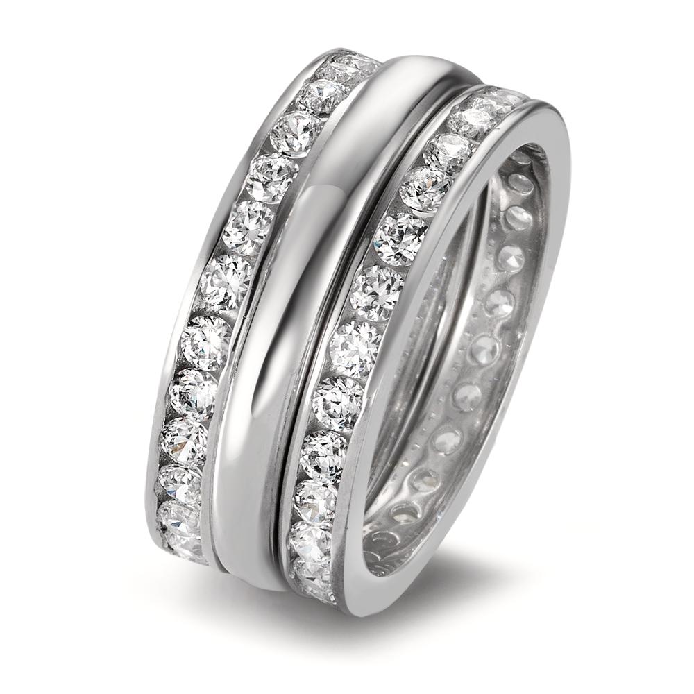 Ring sæt 750/18K hvidguld Zirconia